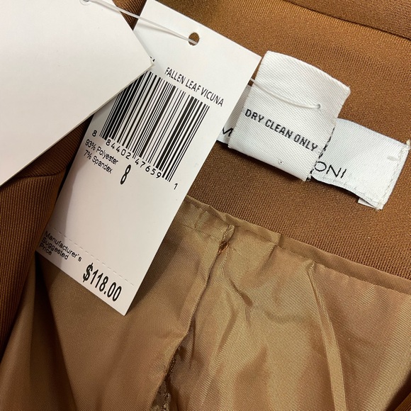NWT Magaschoni Open Front Brown Blazer - Picture 7 of 7